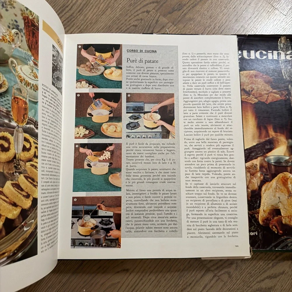 Vtg 1964 Casa‎ e Cucina Italian lifestyle Cookbook 3 Vol Set Fabbri Editori rare